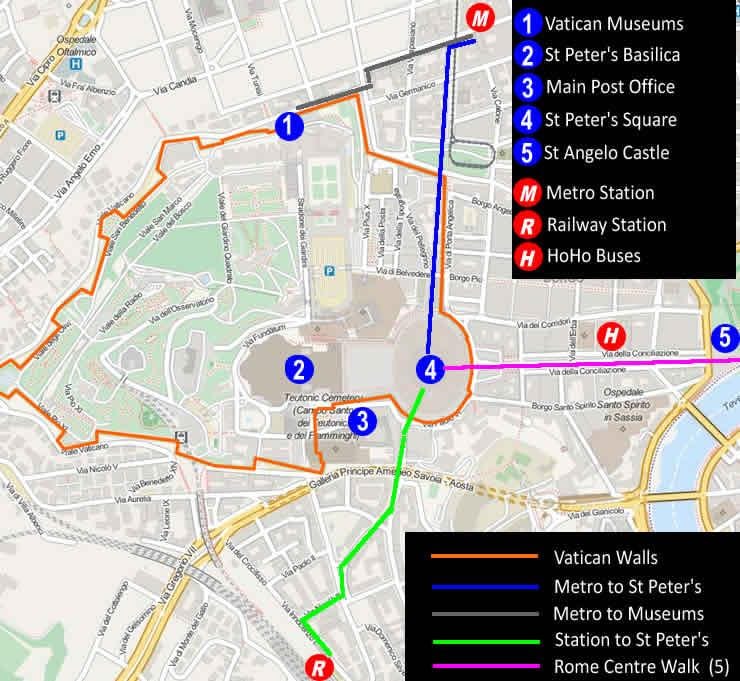 entrée du musée du Vatican carte