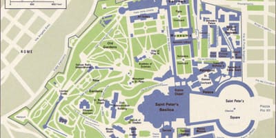 Carte de la cité du Vatican et ses environs