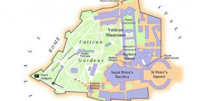 Carte des musées du Vatican et la chapelle sixtine